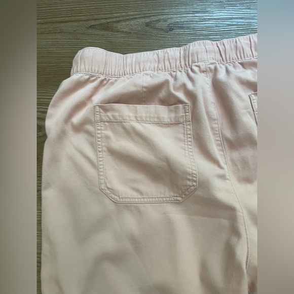 Gap Easy Cargo Crop Pant Pink Slipper Linen/Viscose Blend Size X-Large - Picture 9 of 13